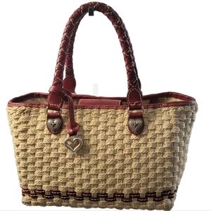 Brighton Rattan Weave Bag & Wallet EUC